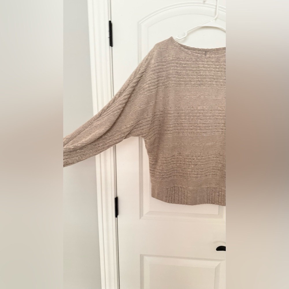 SHEIN Taupe Ribbed Knit Top - Picture 5 of 7